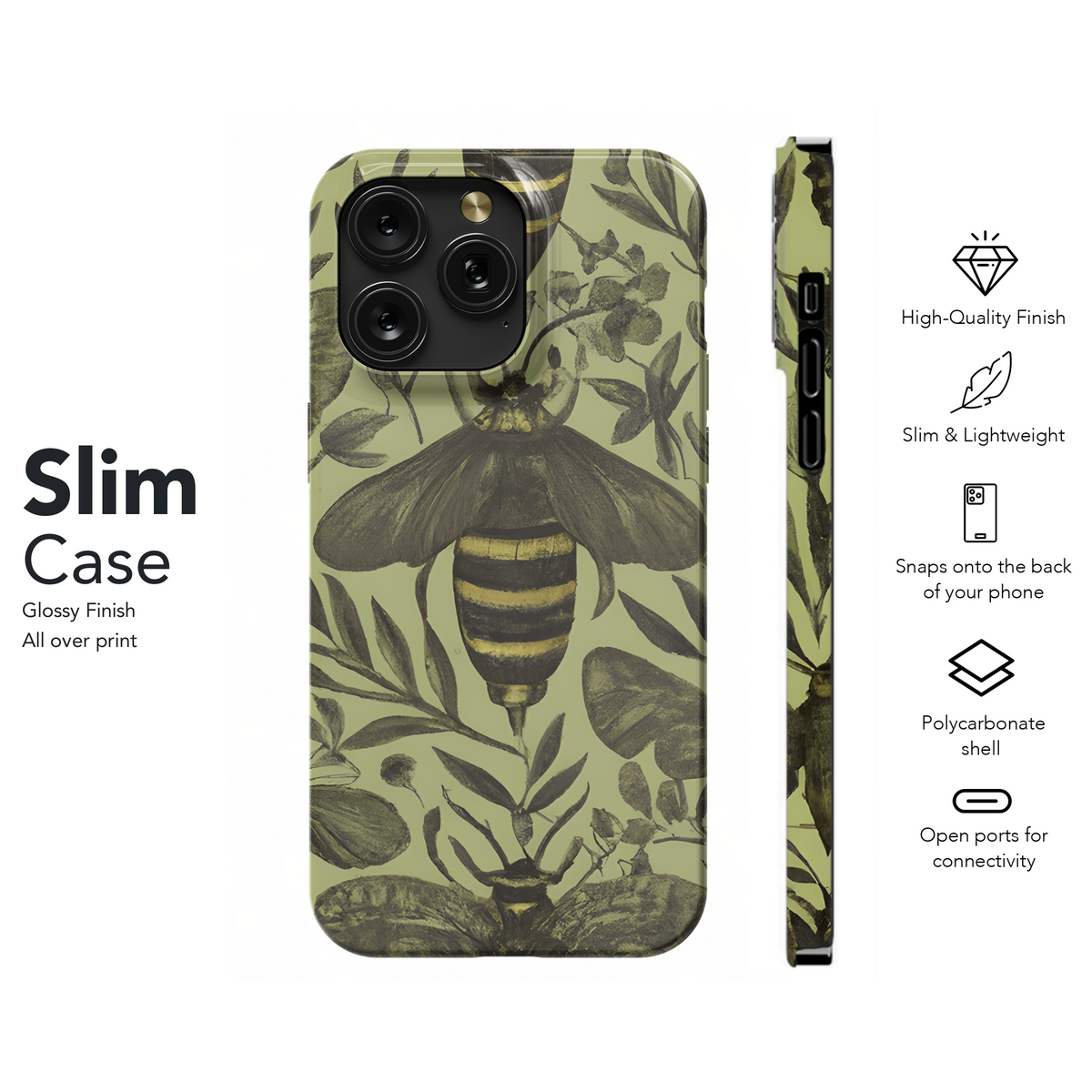 Gothic Moths and Bees Phone Case iPhone Samsung Cover Pixel 2931 - Image 7