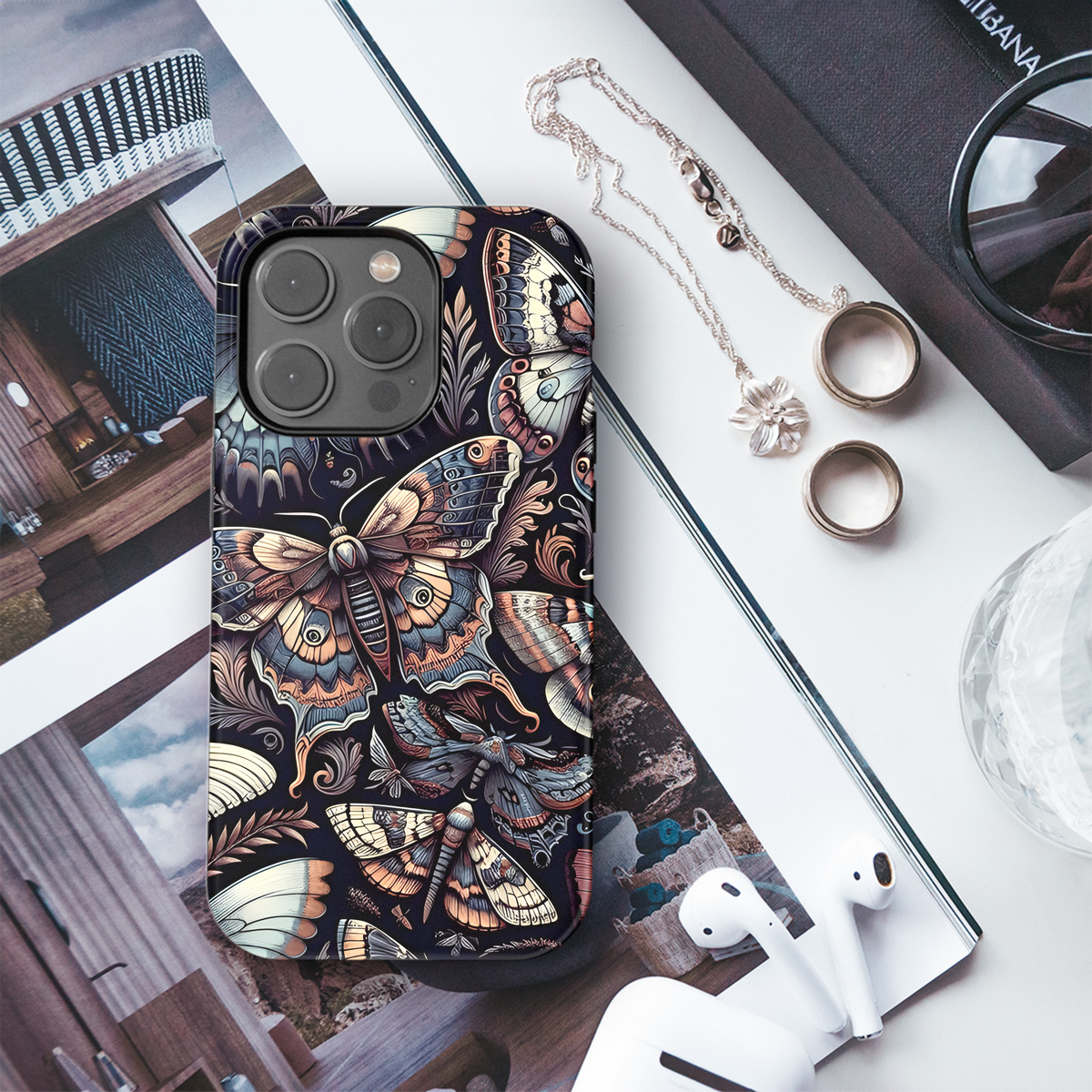 Gothic Moths and Butterflies Phone Case iPhone Samsung Cover Pixel 2740 - Image 3