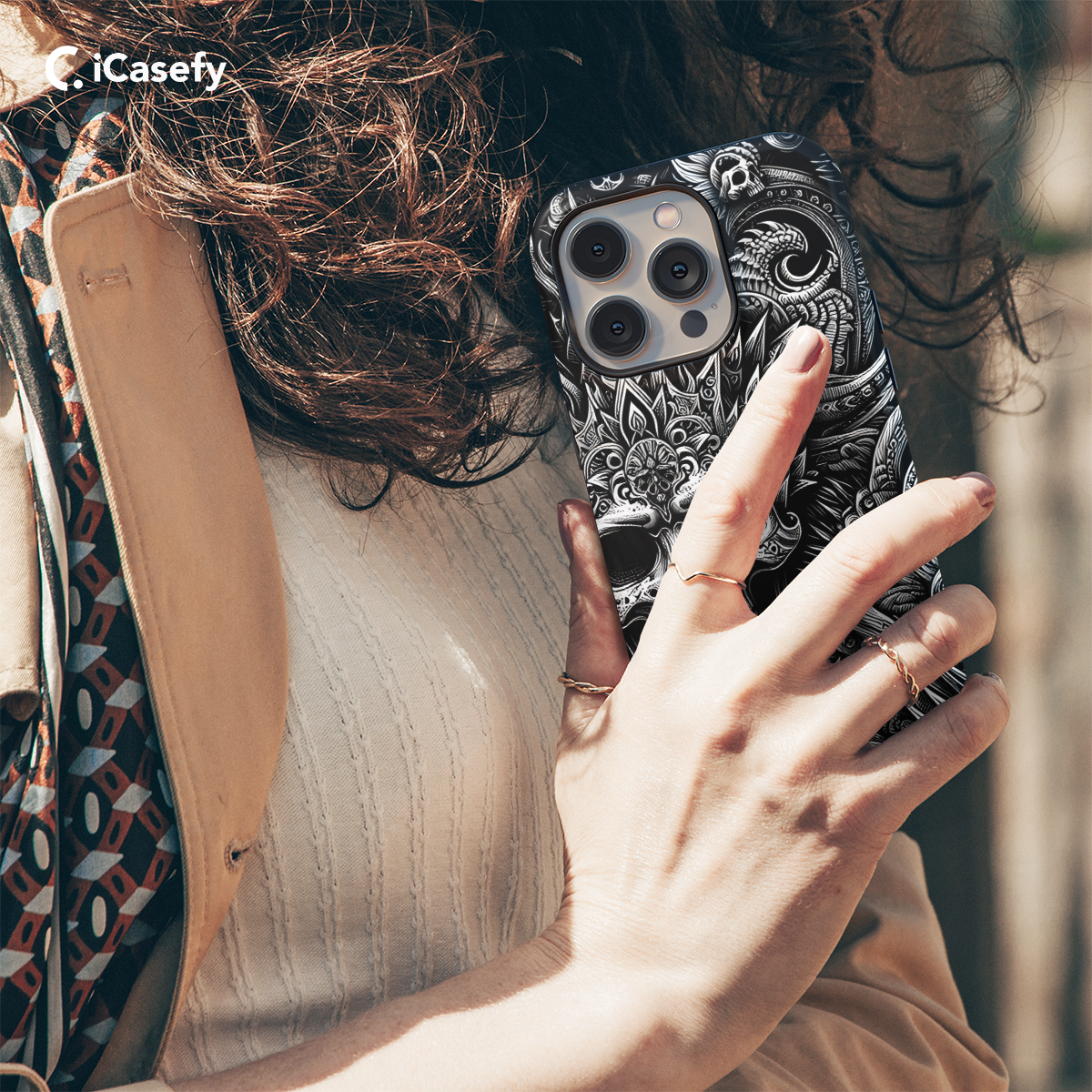 Gothic Skull Punk Phone Case iPhone Samsung Cover Pixel 1689 - Image 4