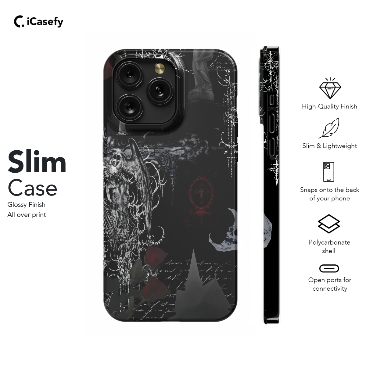 Gothic Y2K Retro Phone Case Cover for iPhone, Samsung, Pixel 616 - Image 6