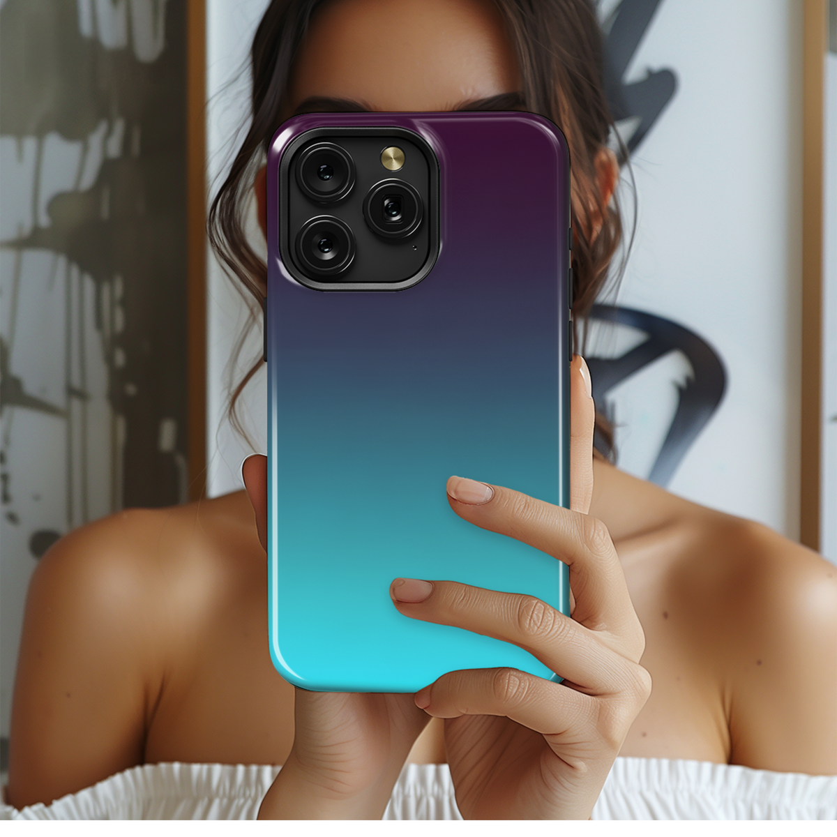 Gradient Aura Phone Case iPhone Samsung Cover Pixel 3609 - Image 2