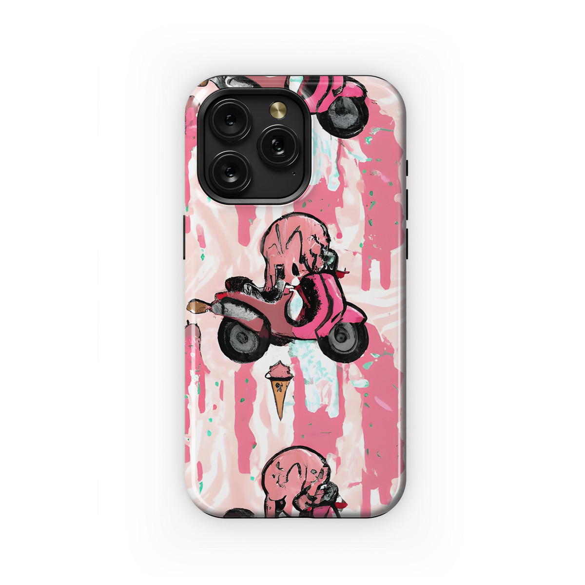 Graffiti Motorcycle Cartoon Phone Case iPhone Samsung Cover Pixel 3744 - Image 1