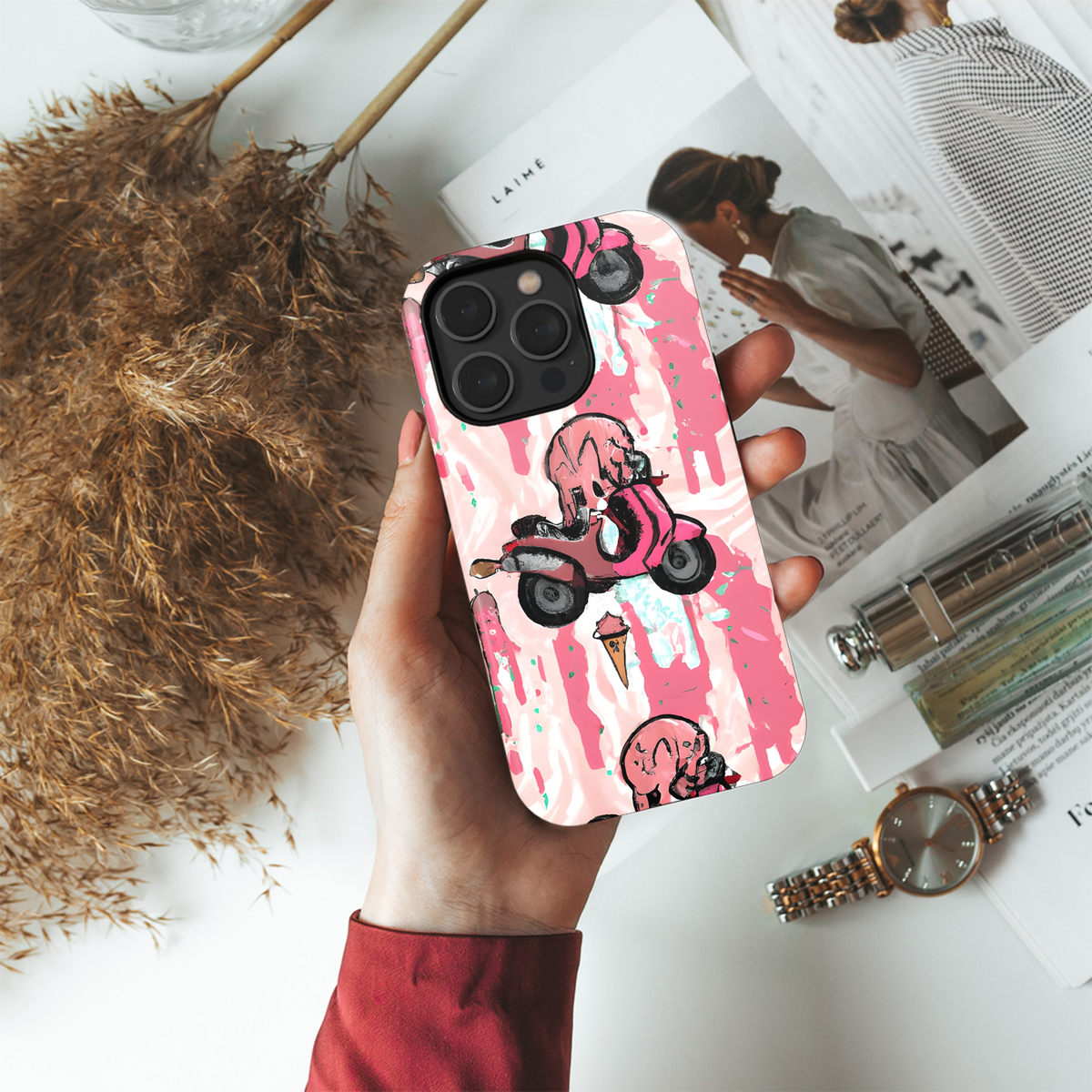 Graffiti Motorcycle Cartoon Phone Case iPhone Samsung Cover Pixel 3744 - Image 4