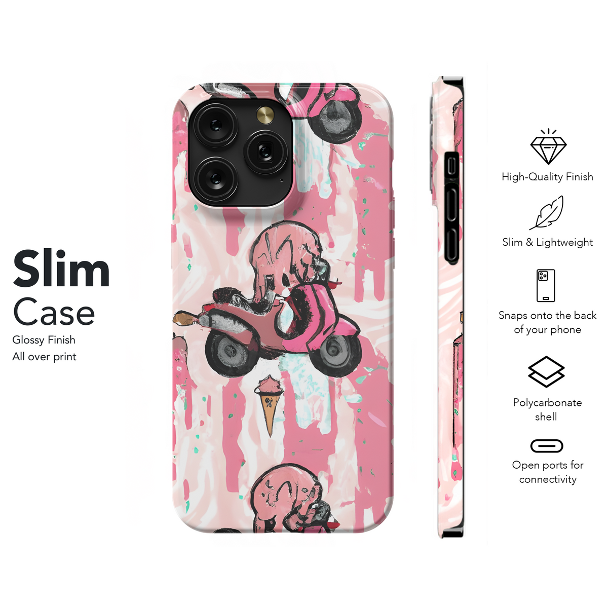 Graffiti Motorcycle Cartoon Phone Case iPhone Samsung Cover Pixel 3744 - Image 7