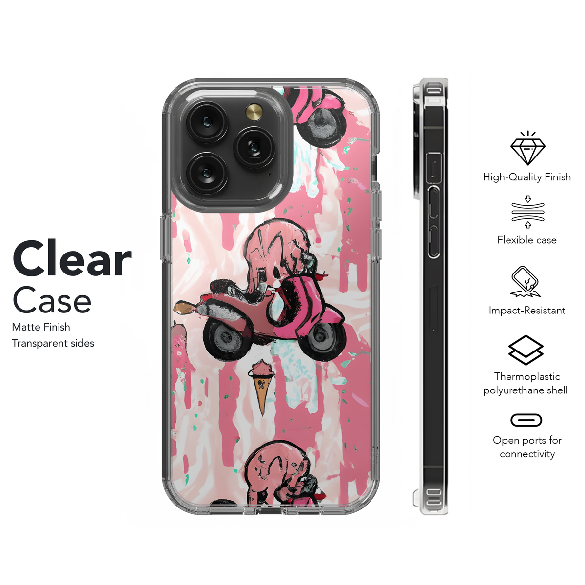 Graffiti Motorcycle Cartoon Phone Case iPhone Samsung Cover Pixel 3744 - Image 8