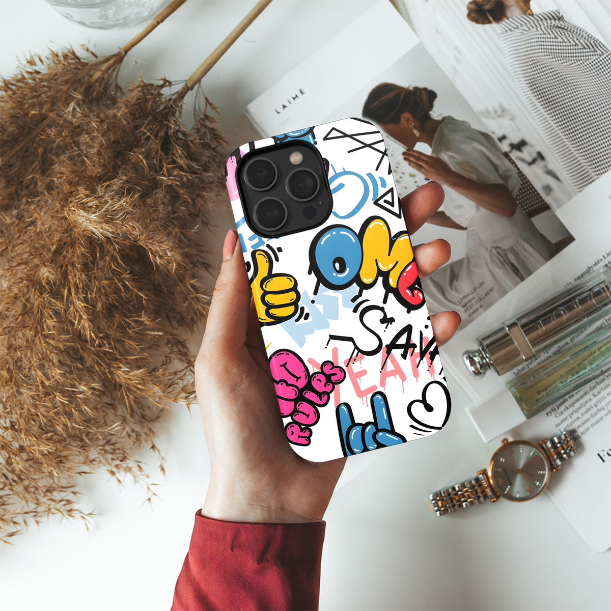 Graffiti Wall Phone Case iPhone Samsung Cover Pixel 2827 - Image 4