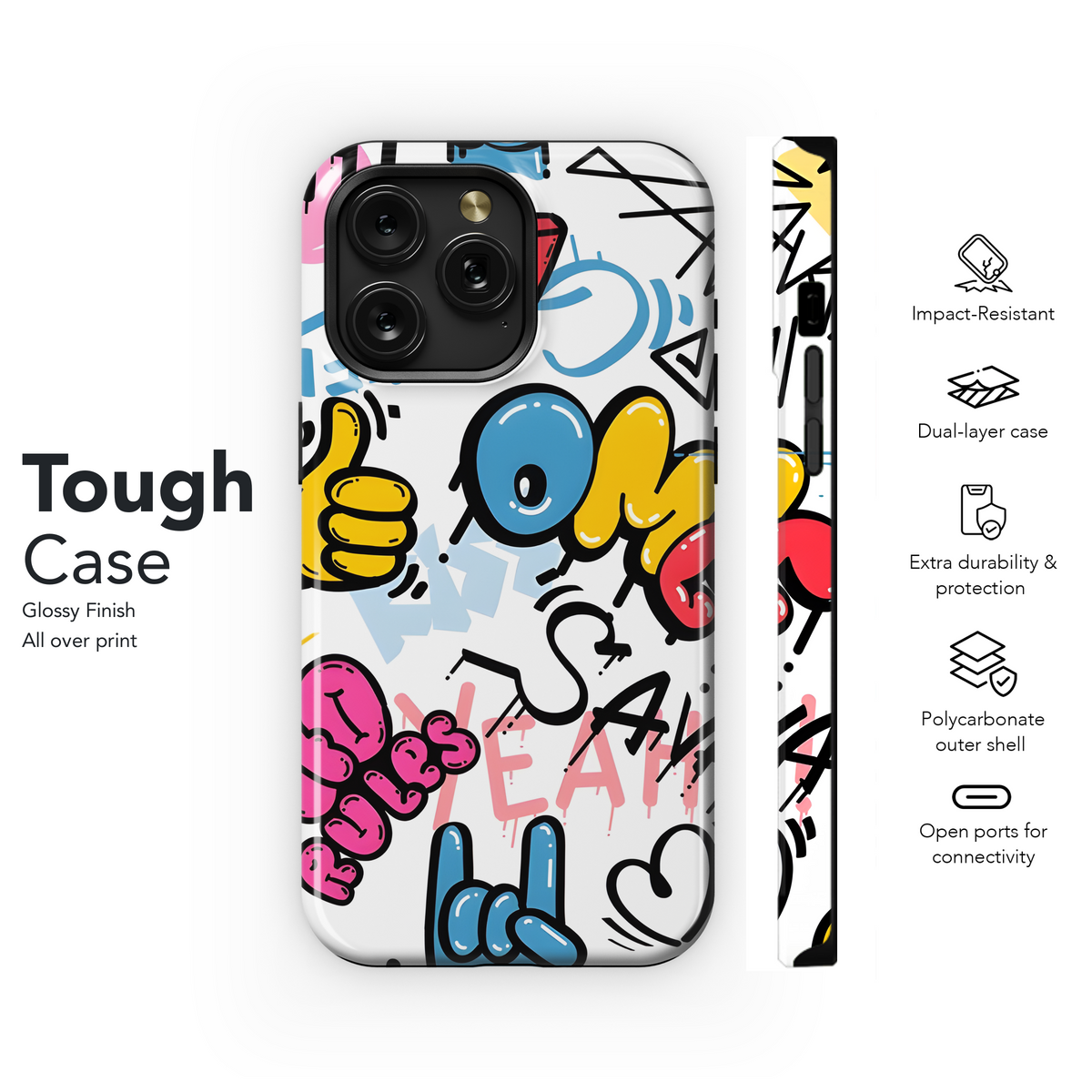 Graffiti Wall Phone Case iPhone Samsung Cover Pixel 2827 - Image 6