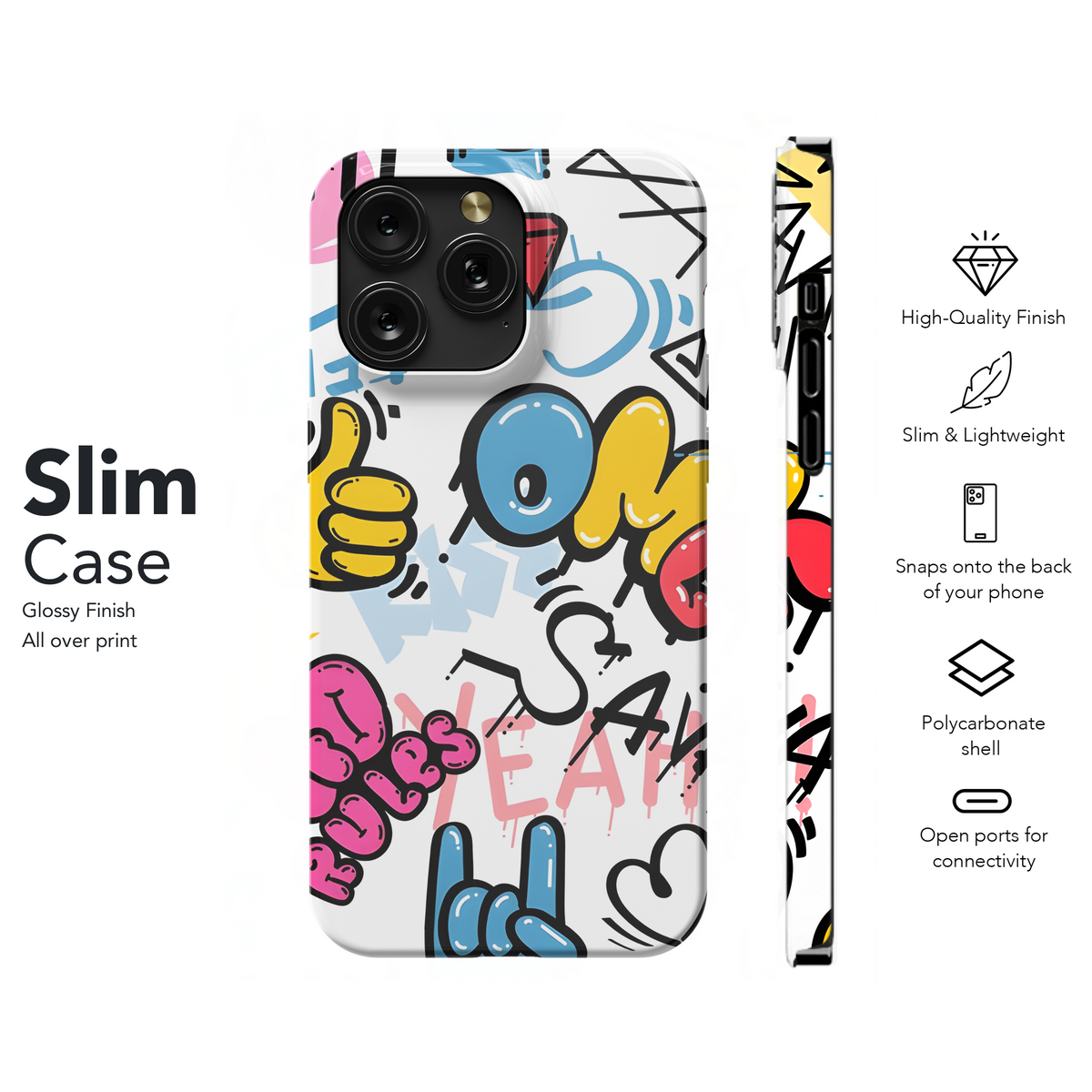 Graffiti Wall Phone Case iPhone Samsung Cover Pixel 2827 - Image 7