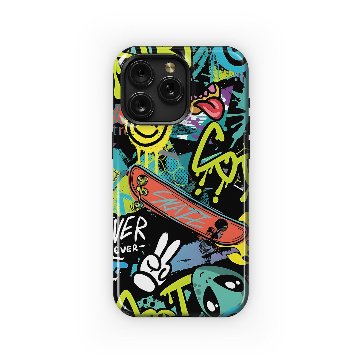 Graffiti with Paint Drips Phone Case iPhone Samsung Cover Pixel 3665 - Image 1