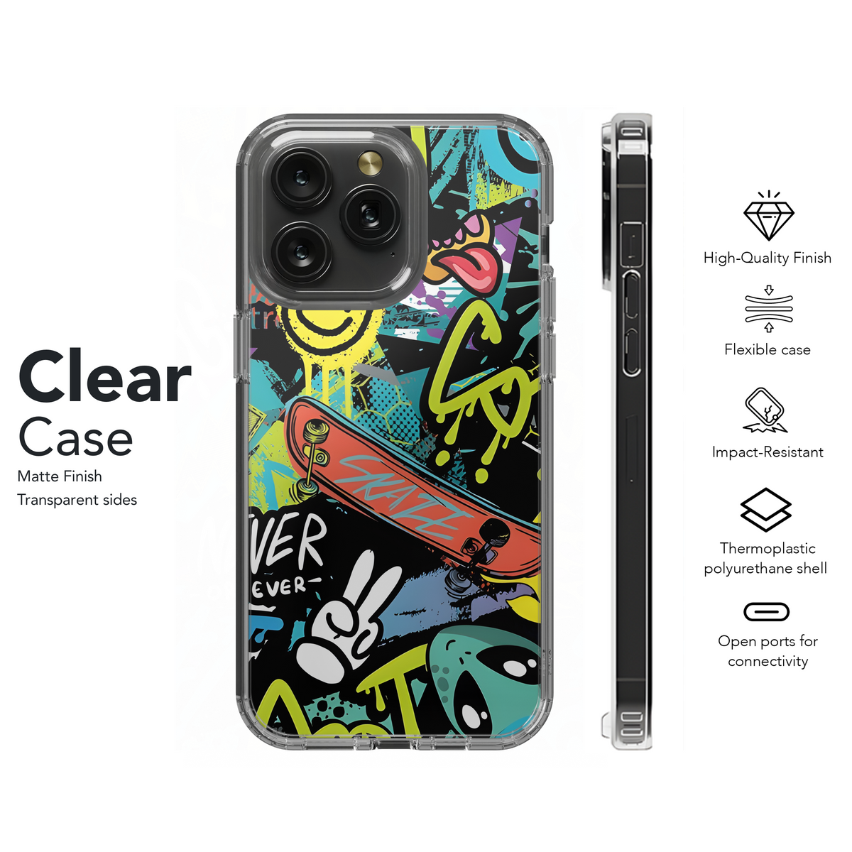 Graffiti with Paint Drips Phone Case iPhone Samsung Cover Pixel 3665 - Image 8