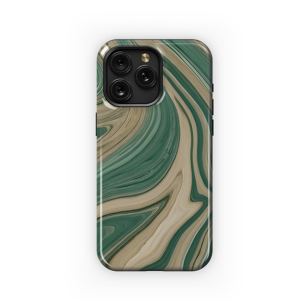 Green Beige Marbled Phone Case iPhone Samsung Cover Pixel 3760 - Image 1