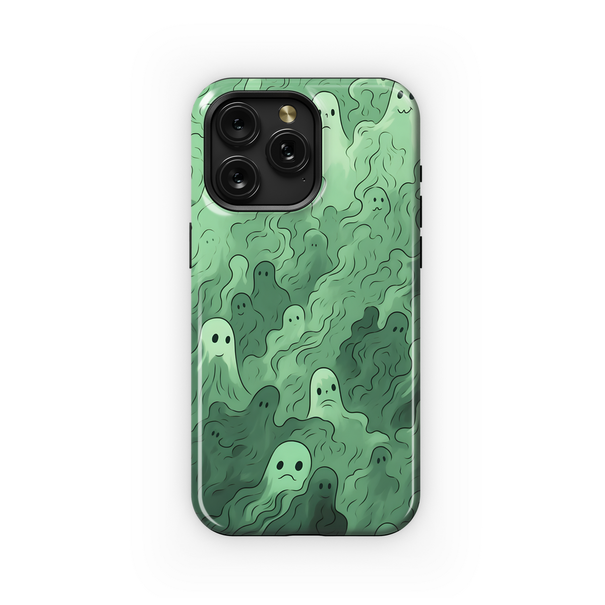 Green Ghostly Swirl Phone Case iPhone Samsung Cover Pixel 4285 - Image 1