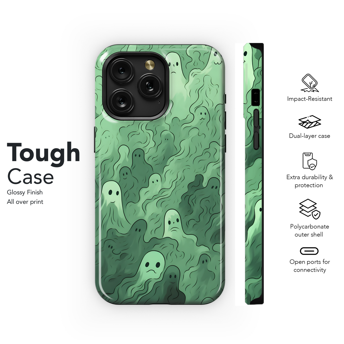 Green Ghostly Swirl Phone Case iPhone Samsung Cover Pixel 4285 - Image 6