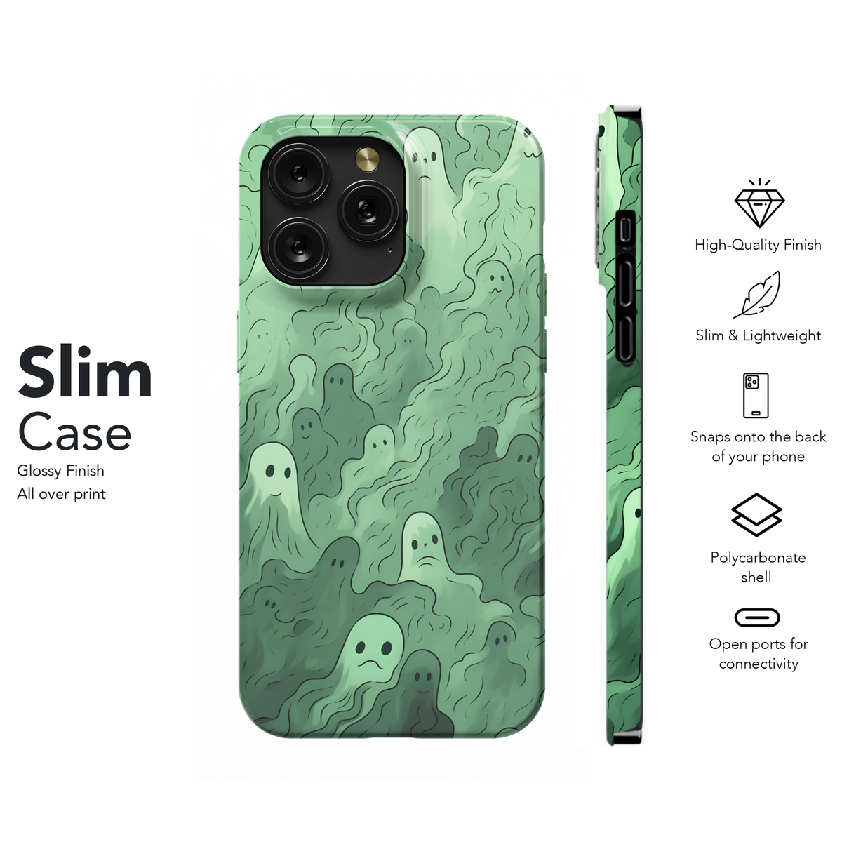 Green Ghostly Swirl Phone Case iPhone Samsung Cover Pixel 4285 - Image 7