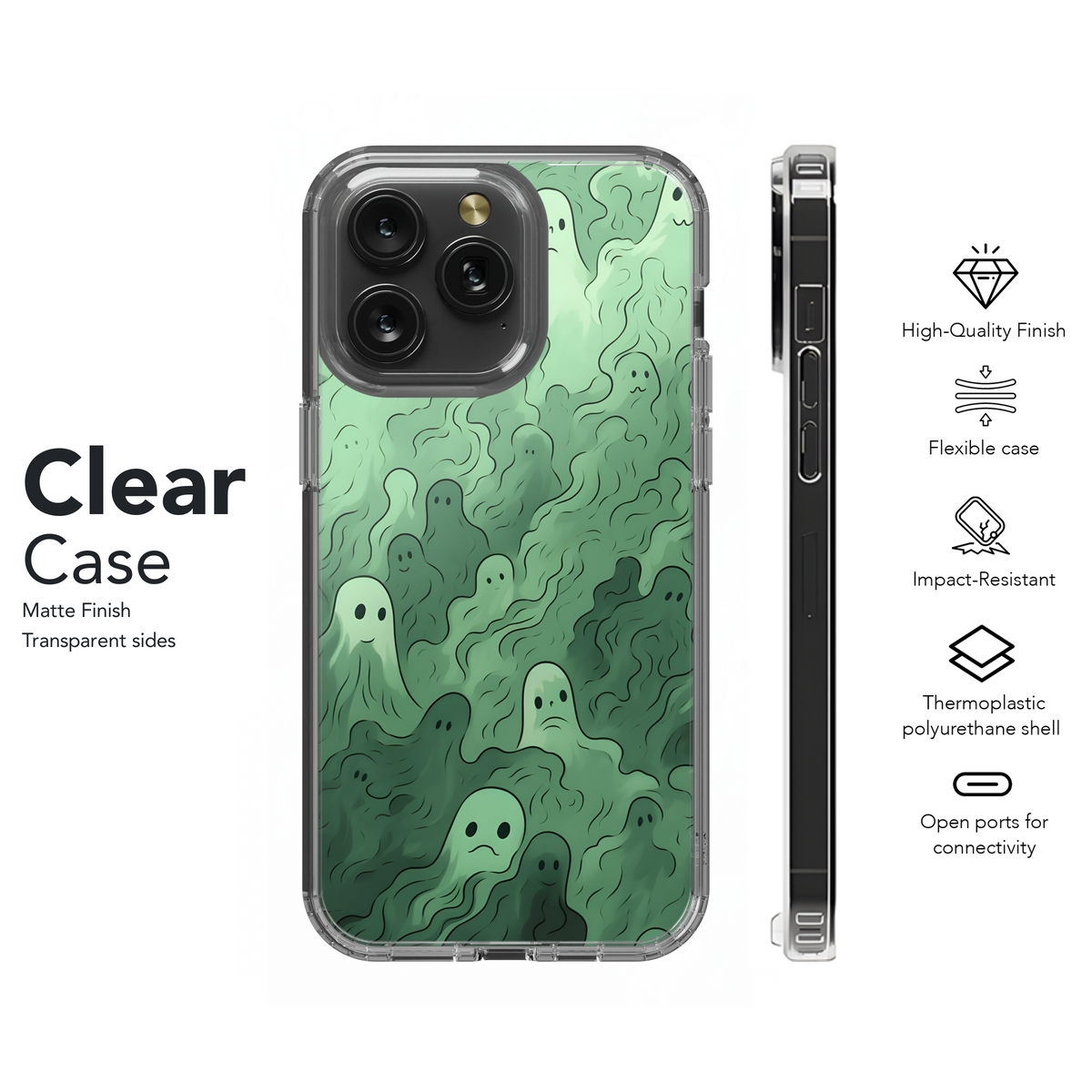 Green Ghostly Swirl Phone Case iPhone Samsung Cover Pixel 4285 - Image 8