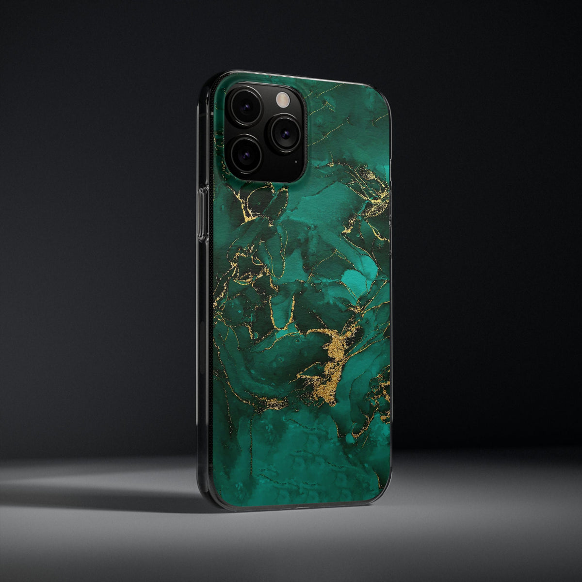 Green Marble With Gold Phone Case - Image 3