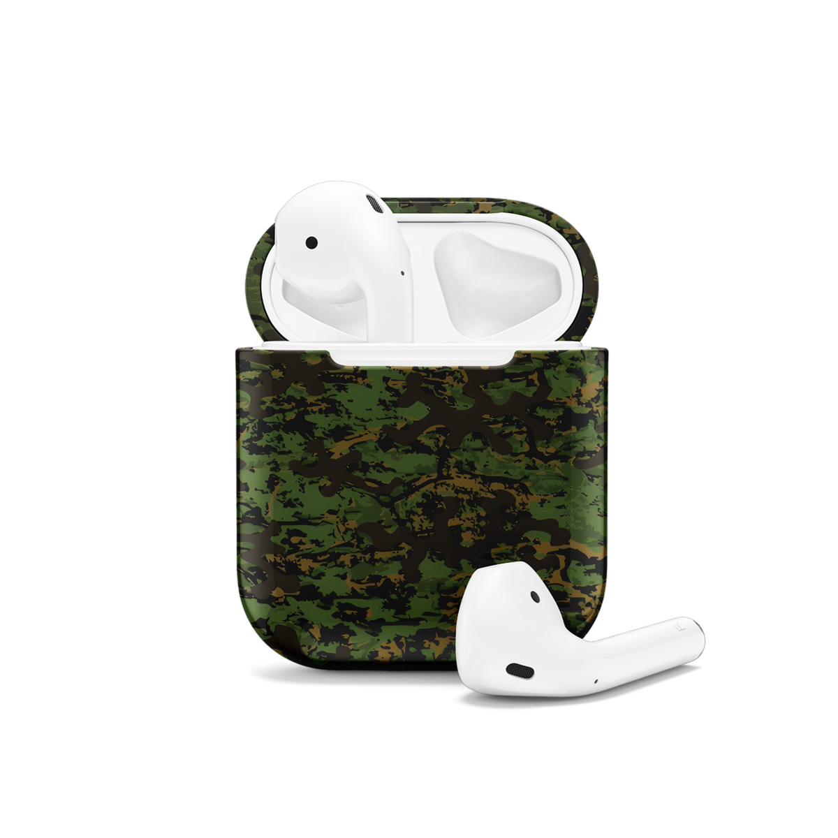 Green Vector Combat Camo Grunge Print AirPods Case AirPods Pro AirPods Pro 2 AirPods 3 AirPods 2 Glossy 2214 - Image 1