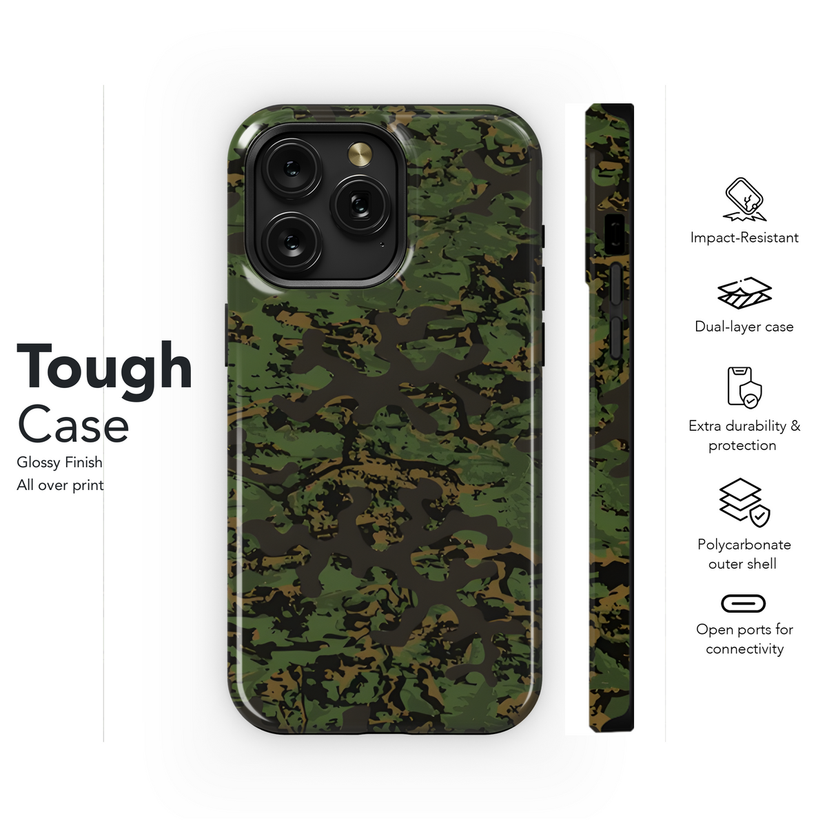 Green Vector Combat Camo Grunge Print Phone Case iPhone Samsung Cover Pixel 2214 - Image 6