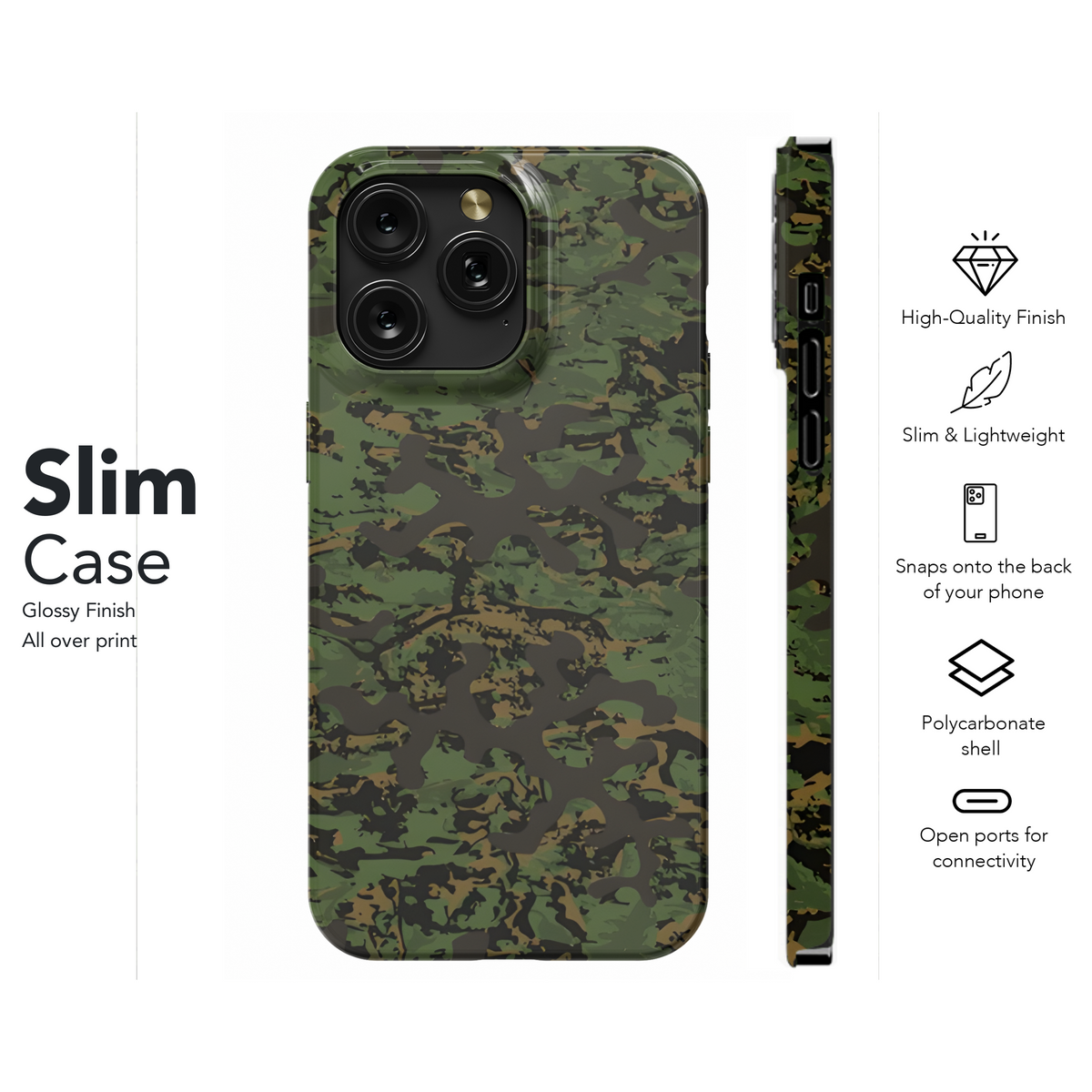 Green Vector Combat Camo Grunge Print Phone Case iPhone Samsung Cover Pixel 2214 - Image 7