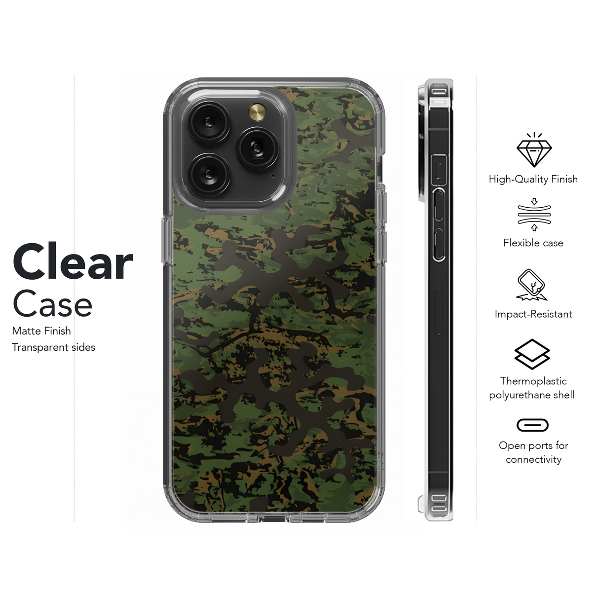 Green Vector Combat Camo Grunge Print Phone Case iPhone Samsung Cover Pixel 2214 - Image 8