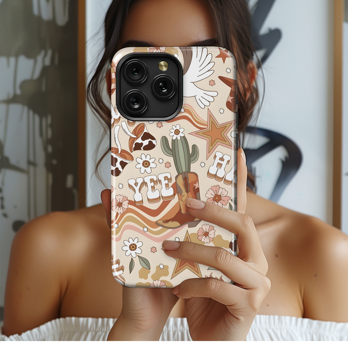 Groovy 60s 70s Western Phone Case iPhone Samsung Cover Pixel 3194 - Image 2