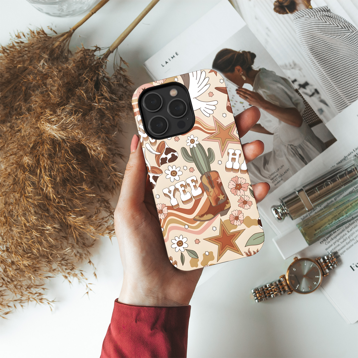 Groovy 60s 70s Western Phone Case iPhone Samsung Cover Pixel 3194 - Image 4