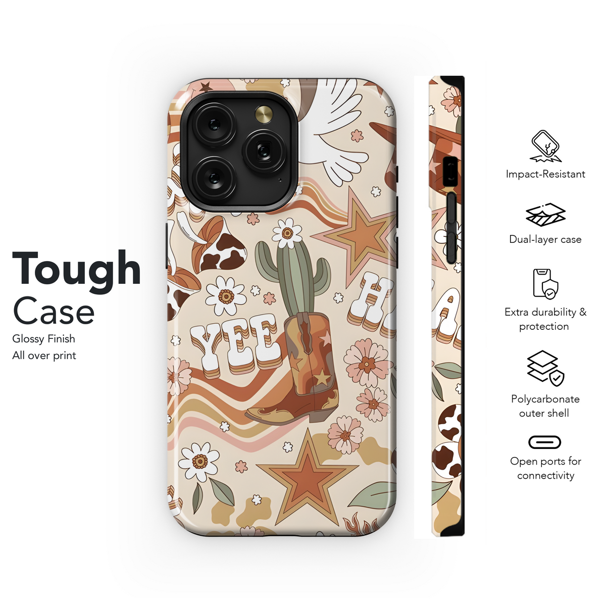 Groovy 60s 70s Western Phone Case iPhone Samsung Cover Pixel 3194 - Image 6