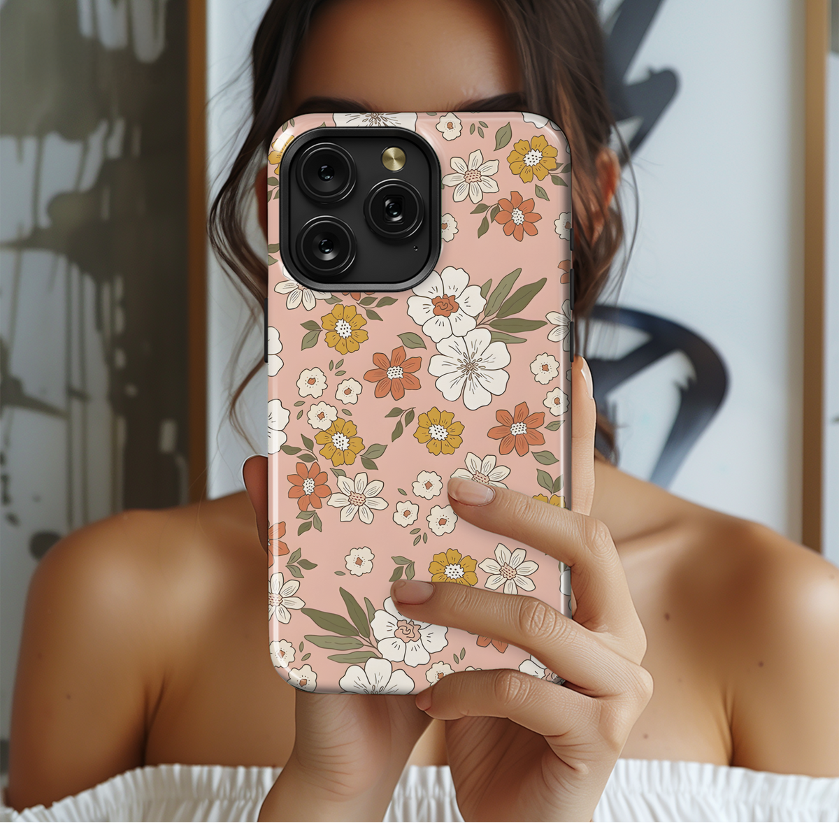 Groovy 70s Flower Phone Case iPhone Samsung Cover Pixel 2495 - Image 2