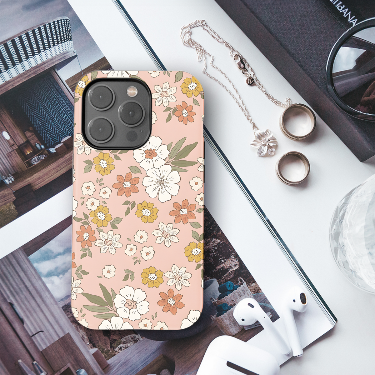 Groovy 70s Flower Phone Case iPhone Samsung Cover Pixel 2495 - Image 3