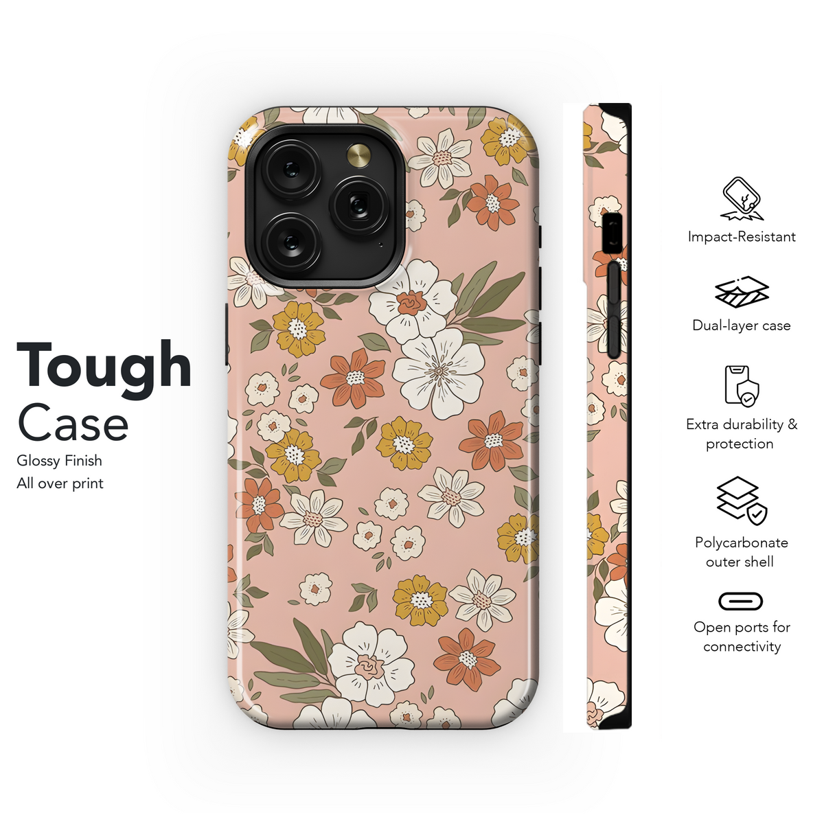 Groovy 70s Flower Phone Case iPhone Samsung Cover Pixel 2495 - Image 6