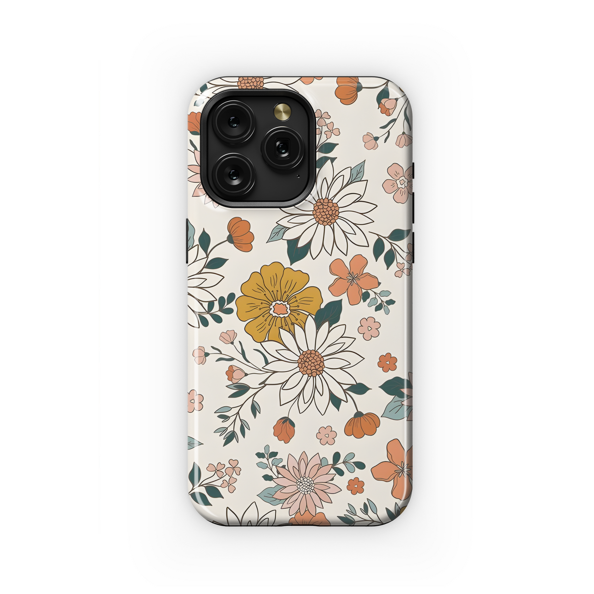 Groovy Boho Flower Phone Case iPhone Samsung Cover Pixel 2486 - Image 1