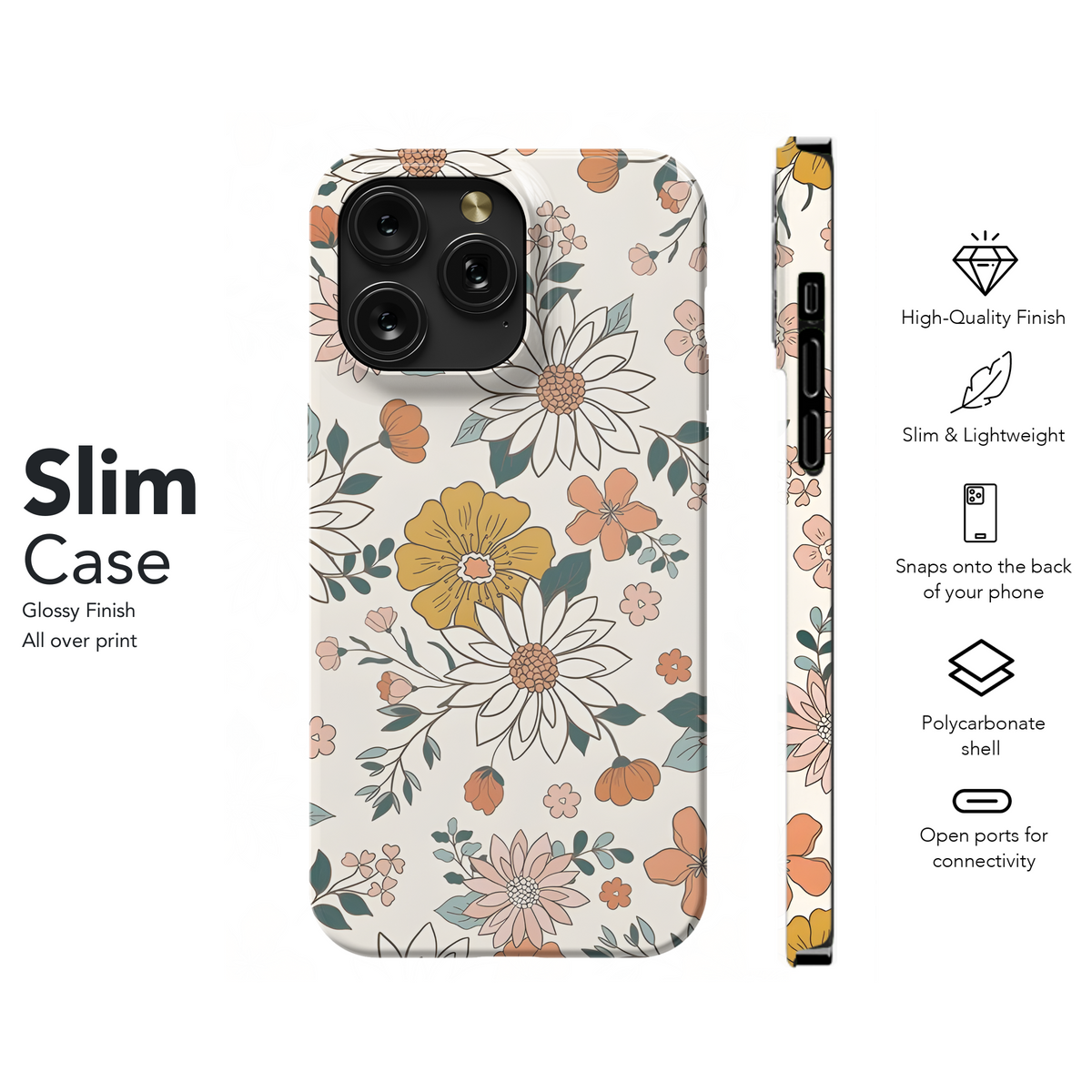 Groovy Boho Flower Phone Case iPhone Samsung Cover Pixel 2486 - Image 7