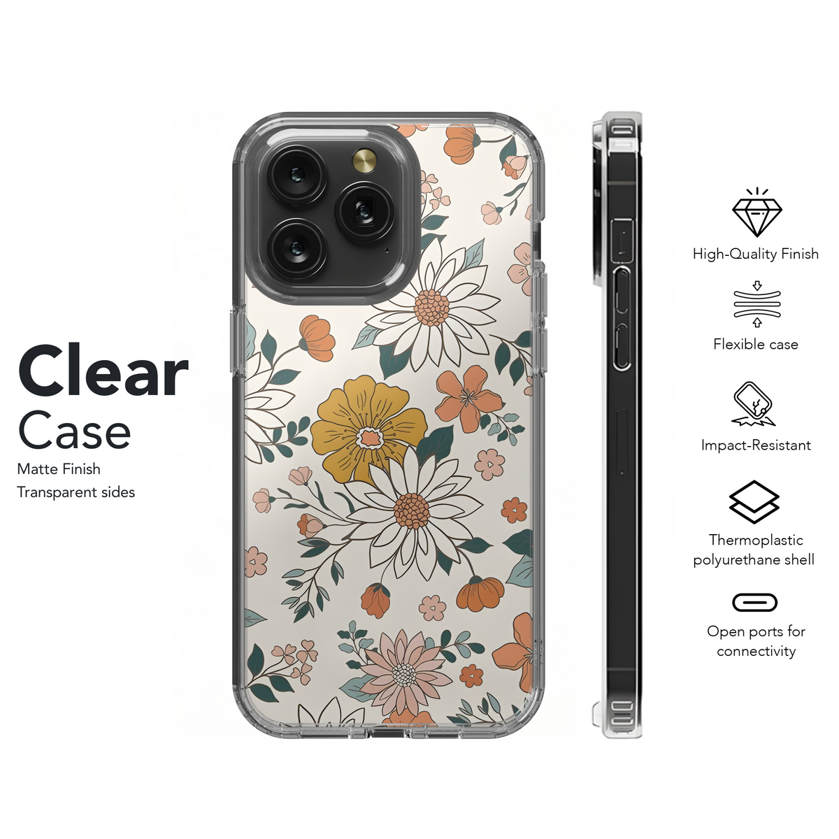 Groovy Boho Flower Phone Case iPhone Samsung Cover Pixel 2486 - Image 8