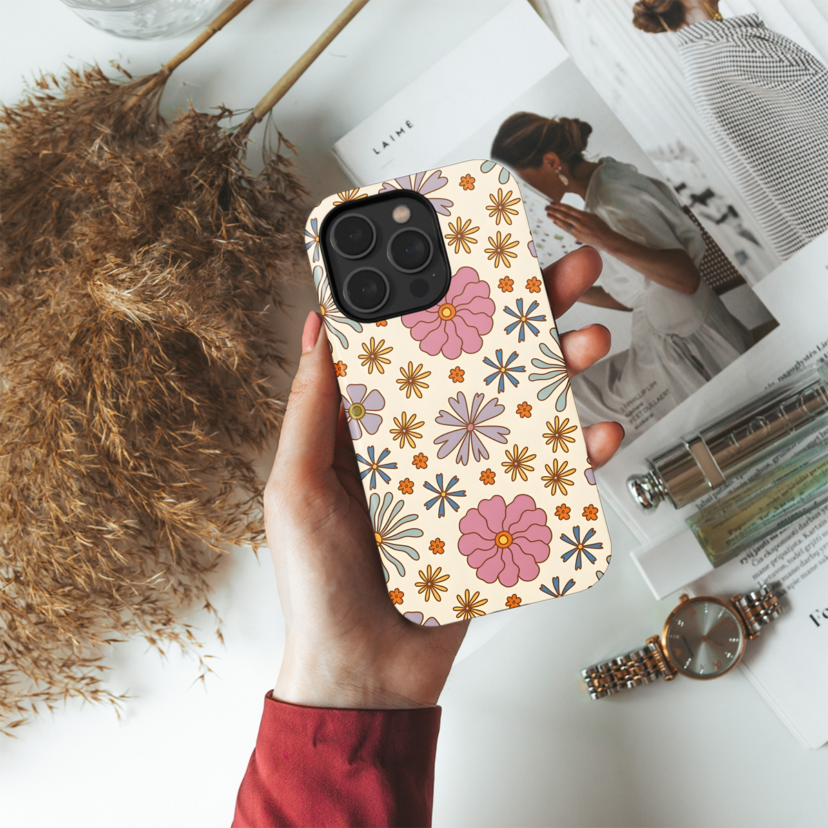 Groovy Flower Seamless Phone Case iPhone Samsung Cover Pixel 2491 - Image 4