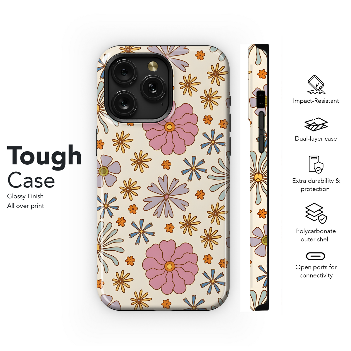 Groovy Flower Seamless Phone Case iPhone Samsung Cover Pixel 2491 - Image 6