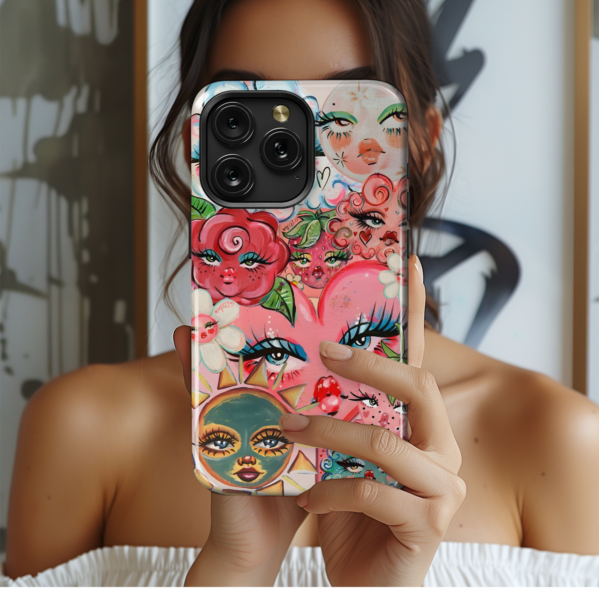 Groovy Girl Faces
 Phone Case iPhone Samsung Cover Pixel 4176 - Image 2