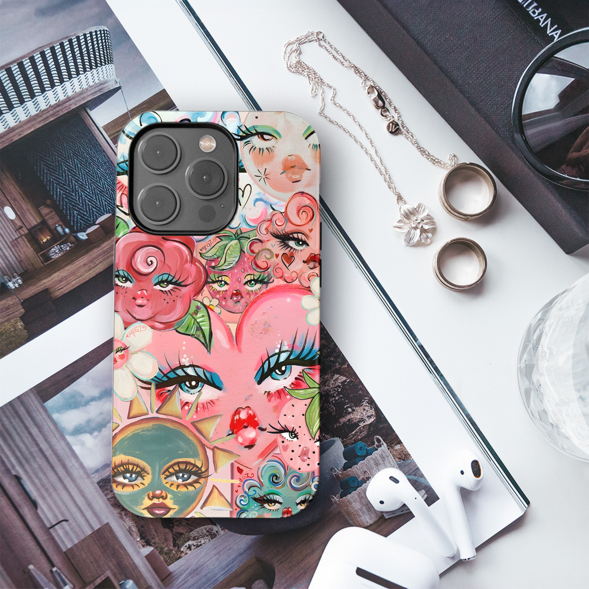 Groovy Girl Faces
 Phone Case iPhone Samsung Cover Pixel 4176 - Image 3