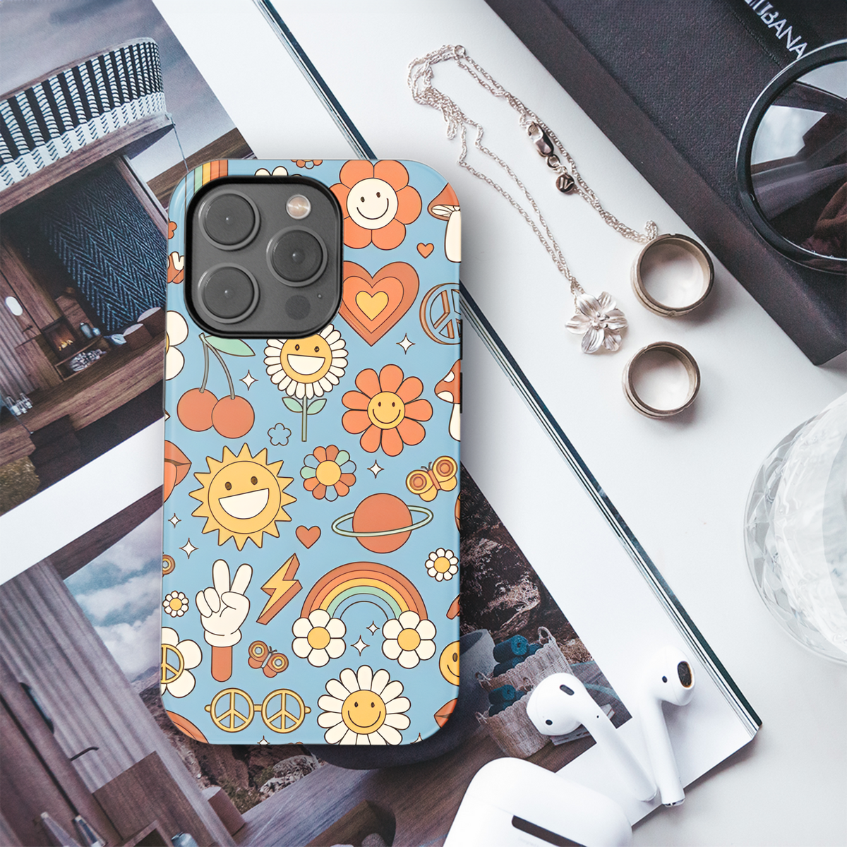 Groovy Hippie 70s Phone Case iPhone Samsung Cover Pixel 2493 - Image 3