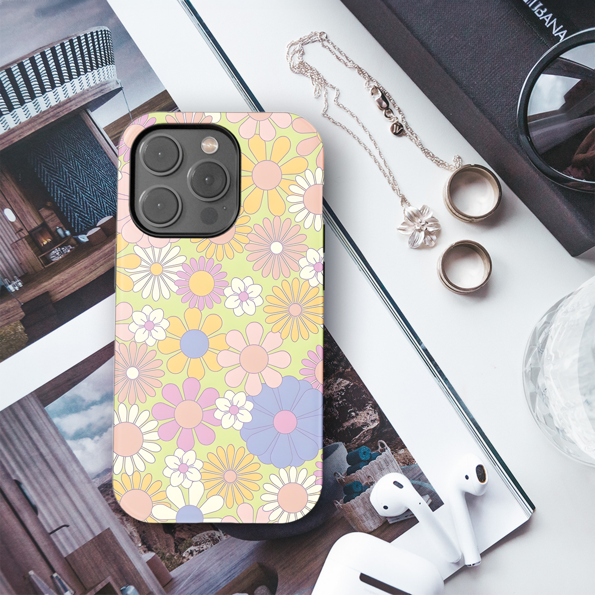 Groovy Psychedelic Flower Phone Case iPhone Samsung Cover Pixel 2472 - Image 3