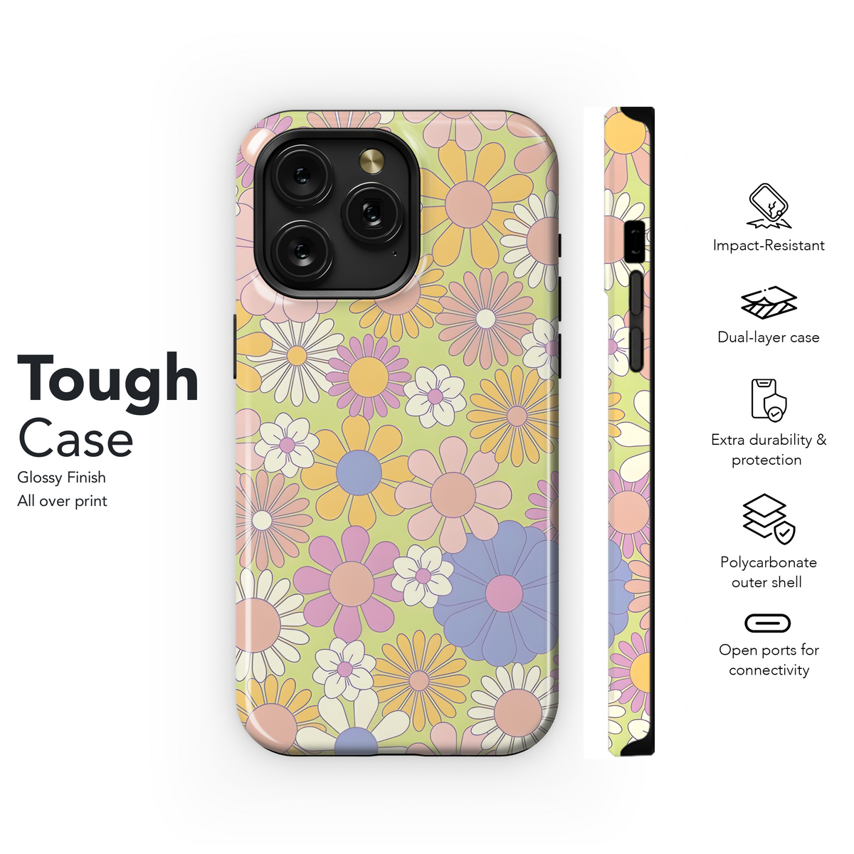 Groovy Psychedelic Flower Phone Case iPhone Samsung Cover Pixel 2472 - Image 6