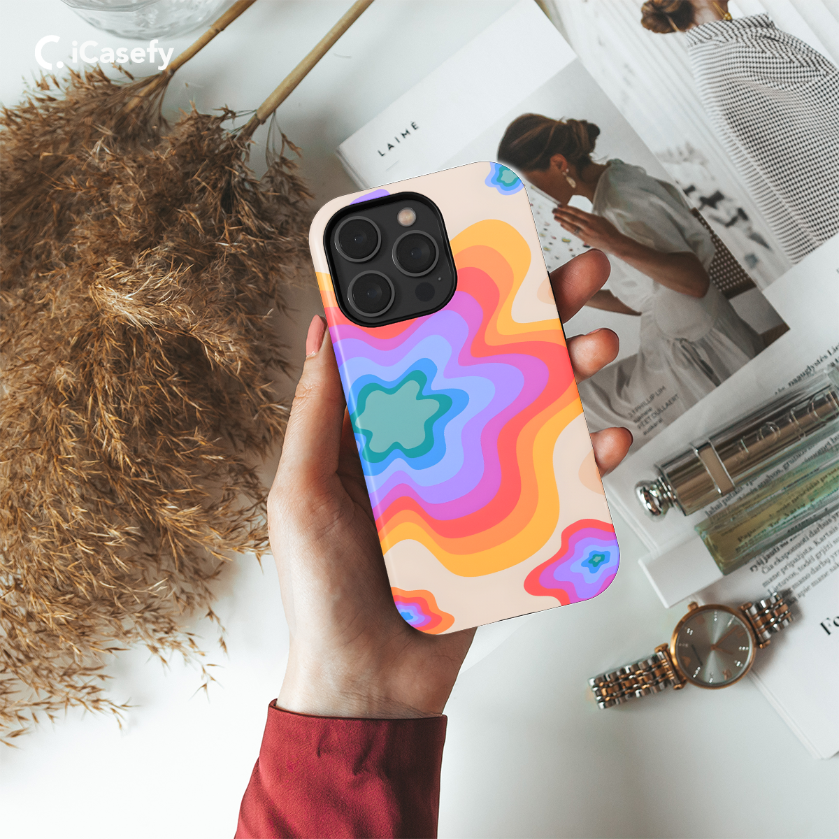 Groovy Psychedelic Phone Case for iPhone Samsung Pixel 613 - Image 2