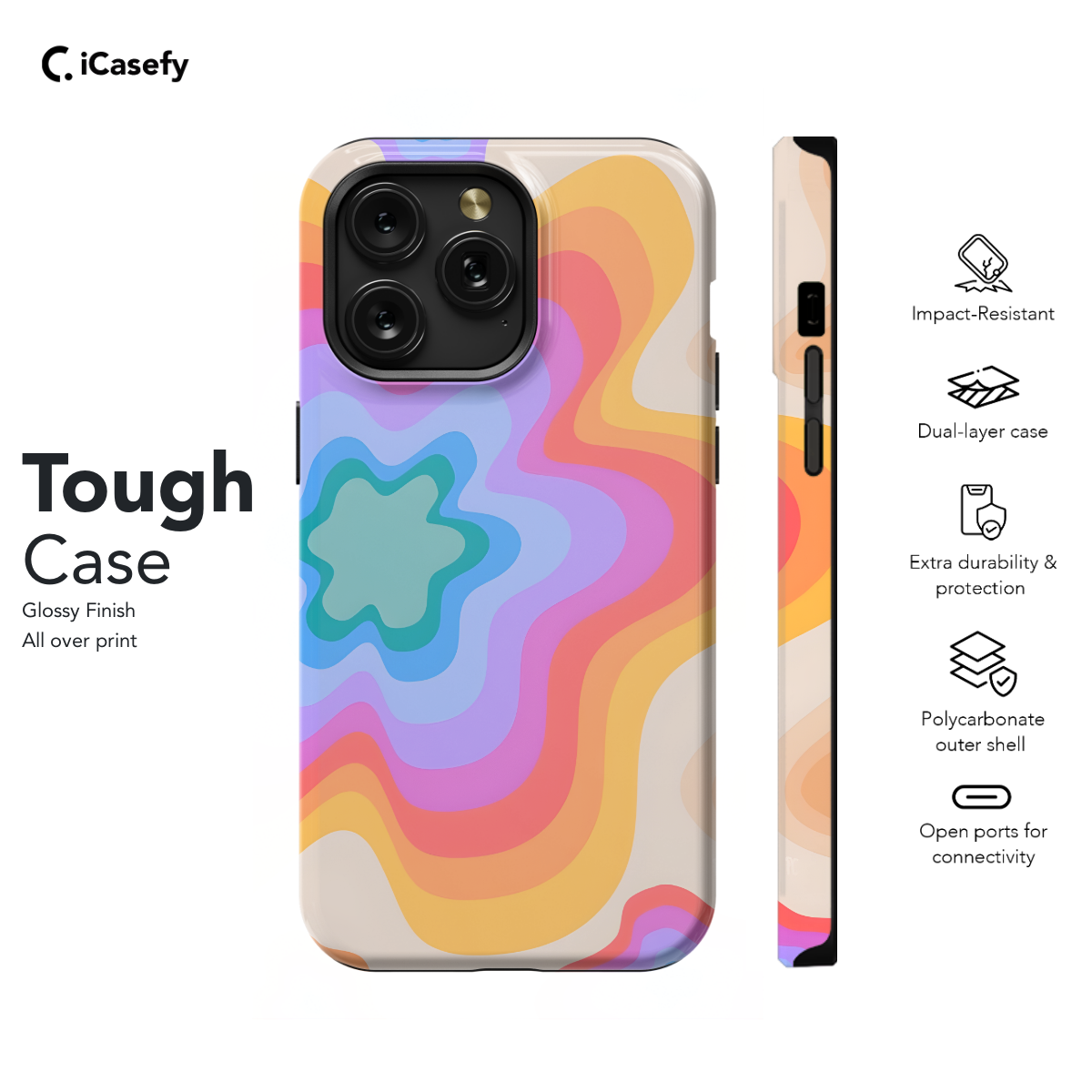 Groovy Psychedelic Phone Case for iPhone Samsung Pixel 613 - Image 5