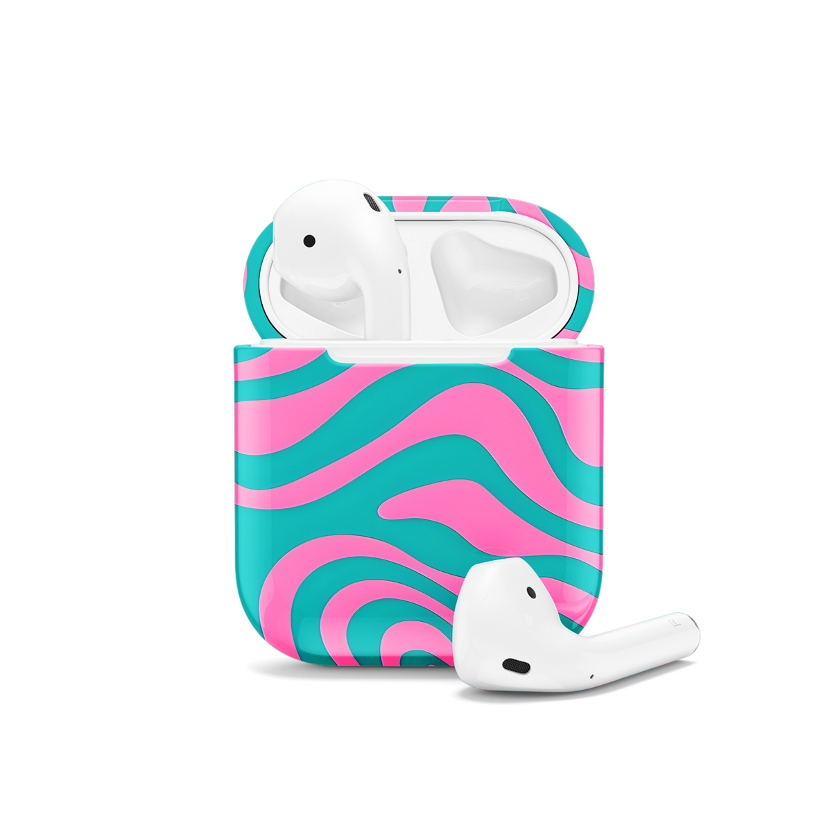 Groovy Psychedelic Seamless Pattern AirPods Case AirPods Pro AirPods Pro 2 AirPods 3 AirPods 2 Glossy 2151 - Image 1