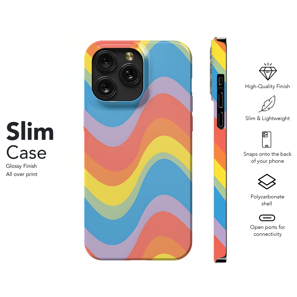 Groovy Rainbow Phone Case iPhone Samsung Cover Pixel 3873 - Image 7