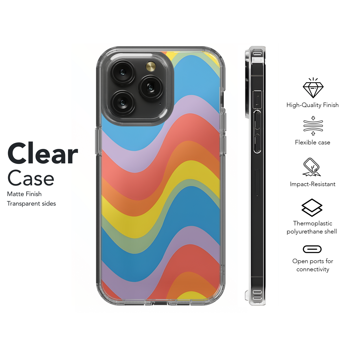 Groovy Rainbow Phone Case iPhone Samsung Cover Pixel 3873 - Image 8