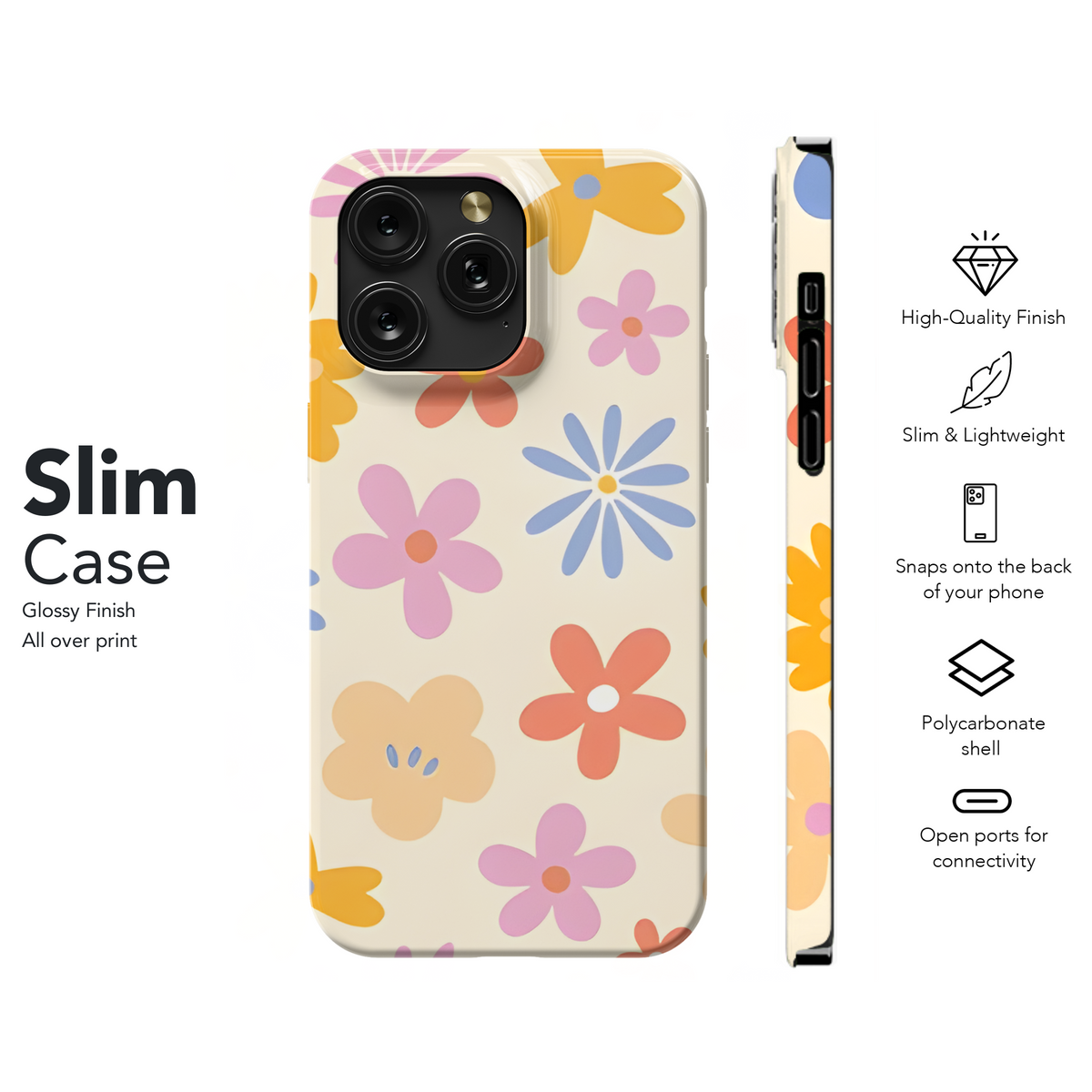 Groovy Vintage Daisy Flowers Phone Case iPhone Samsung Cover Pixel 3663 - Image 7