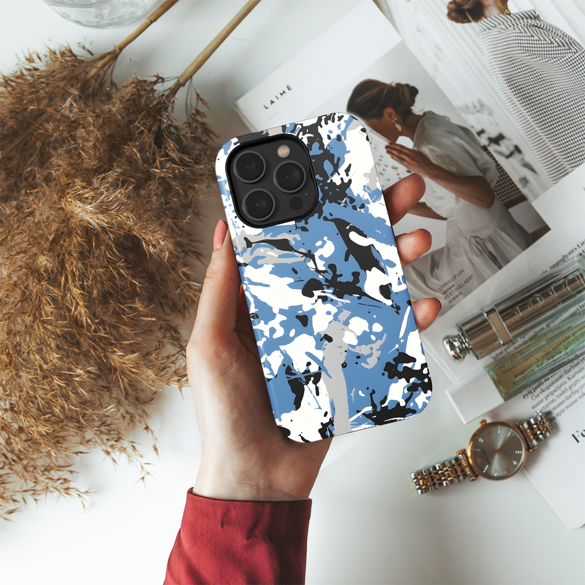 Grunge Camo Brush Strokes Phone Case iPhone Samsung Cover Pixel 2199 - Image 4