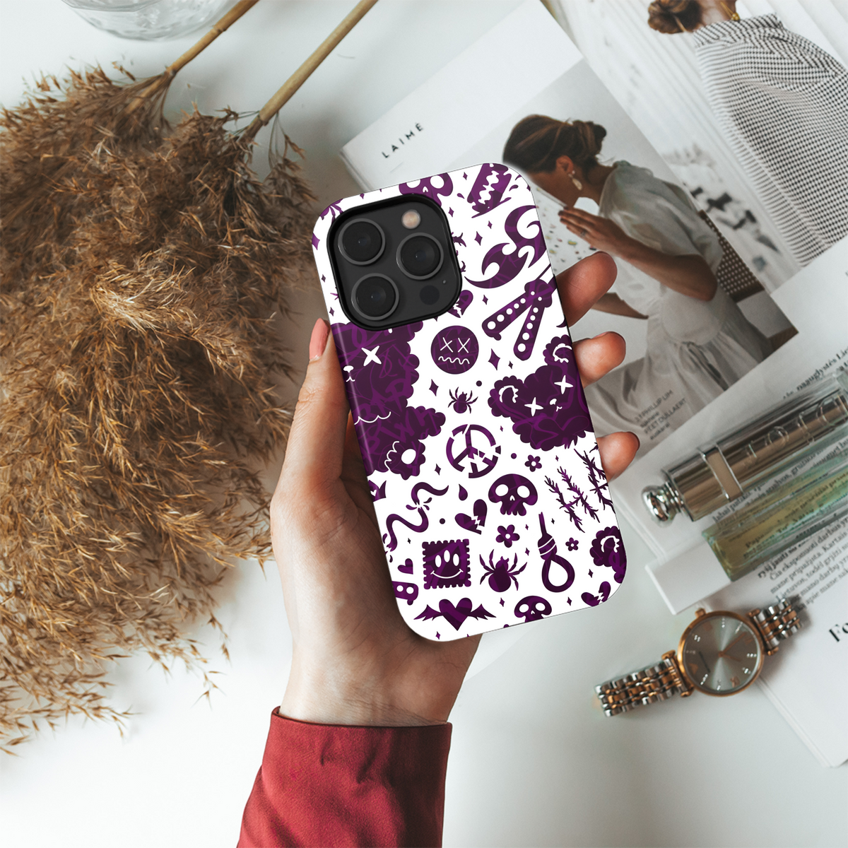 Grunge Emo Phone Case iPhone Samsung Cover Pixel 2552 - Image 4