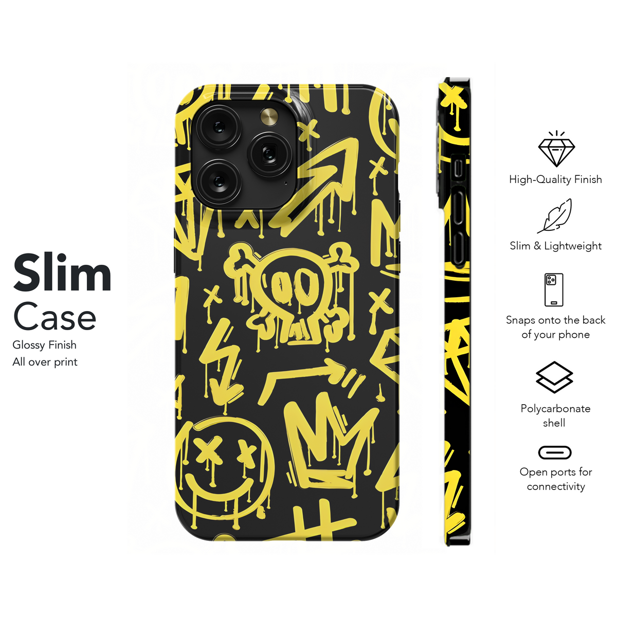 Grunge Graffiti Patterns with Emojis Phone Case iPhone Samsung Cover Pixel 2397 - Image 7