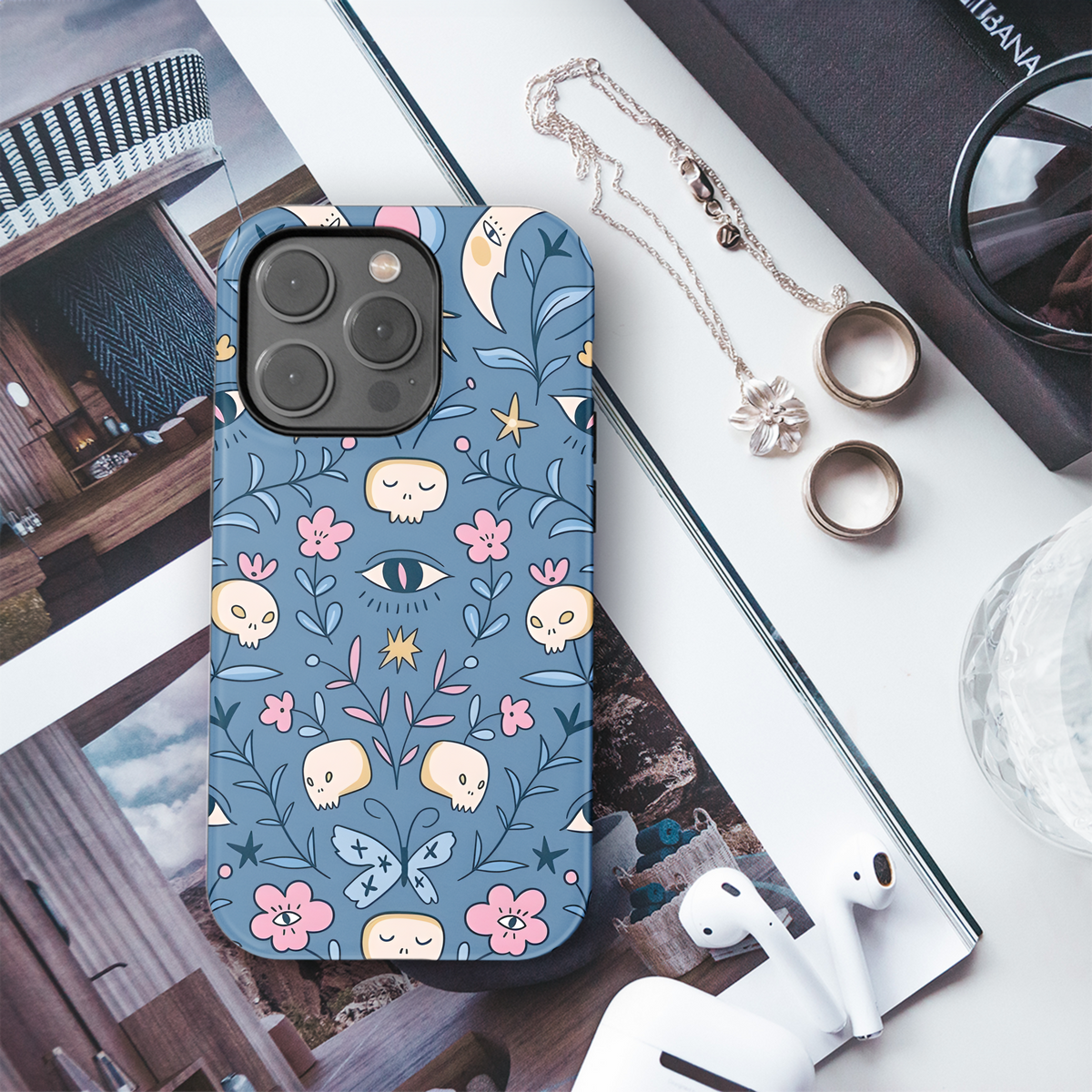 Halloween Floral Seamless Pattern Phone Case iPhone Samsung Cover Pixel 2377 - Image 3